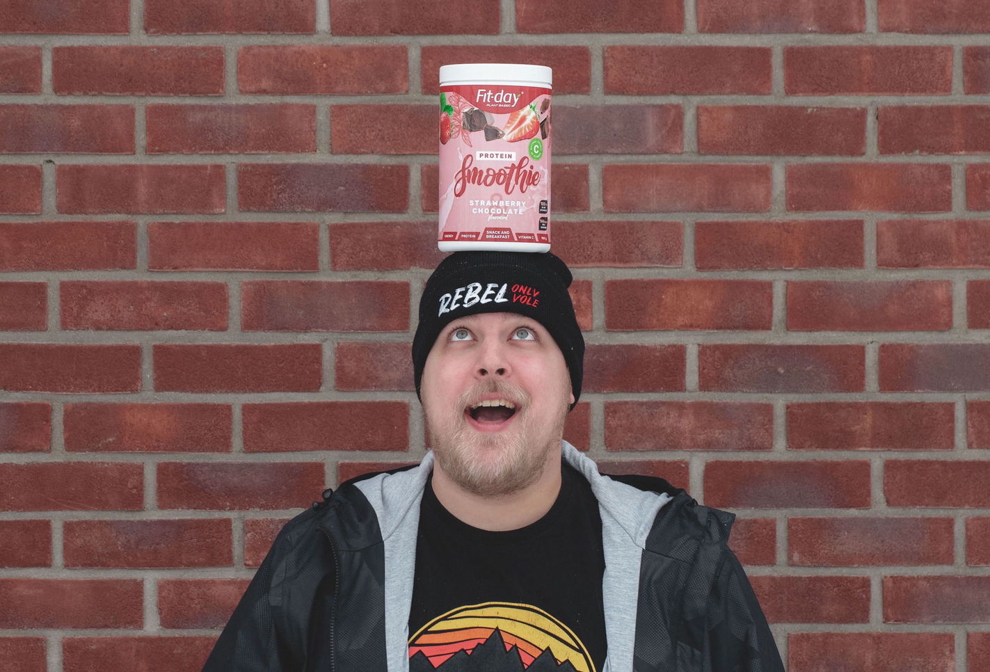Youtuber Stejk s dózou Fit-day smoothie jahody v čokoládě